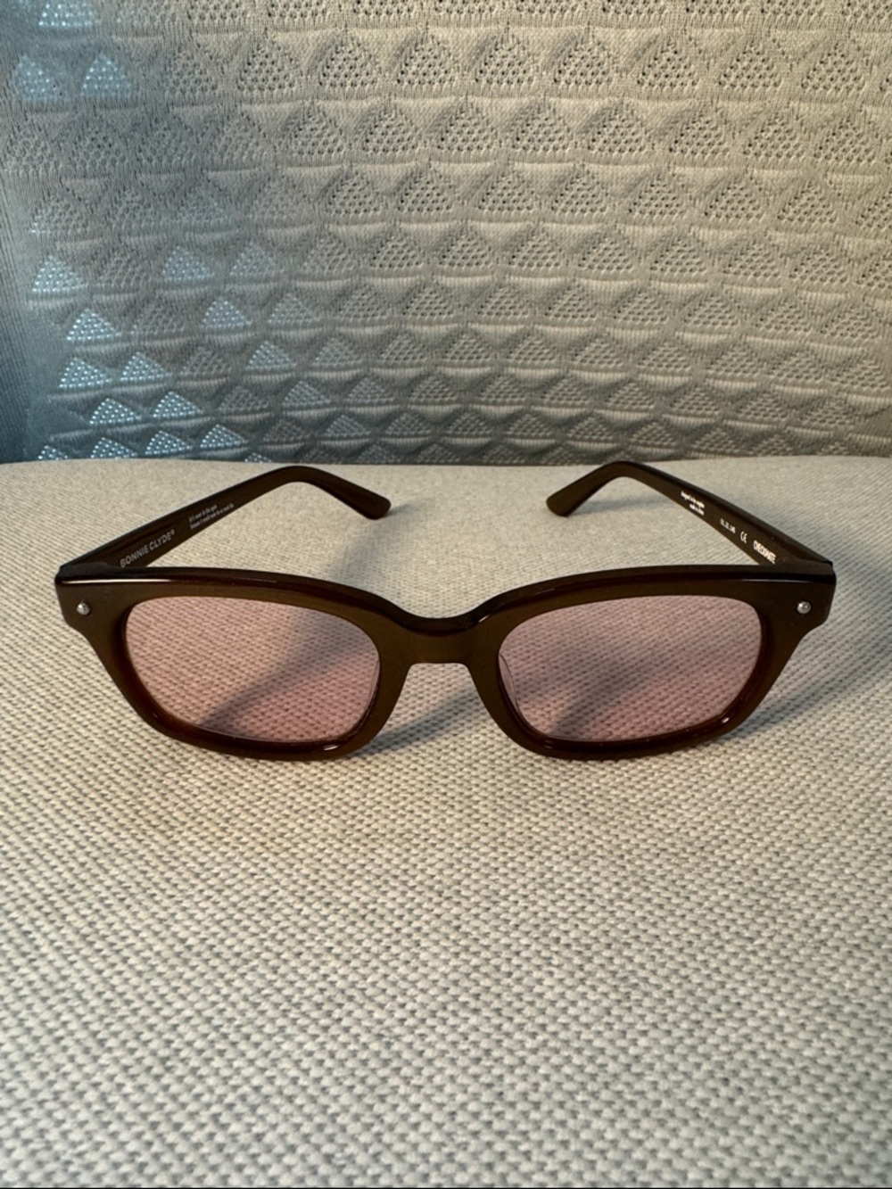 Bonnie Clyde Checkmate Brown Sunglasses
